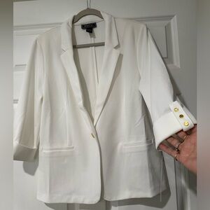 NWT NYCC White 3/4 Sleeve Blazer